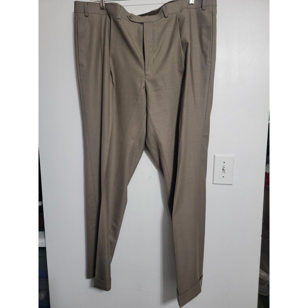 Lauren Ralph Lauren Dress Pants Mens 34x32 Dark BROWN POLYBLEND Pleated RN 90736